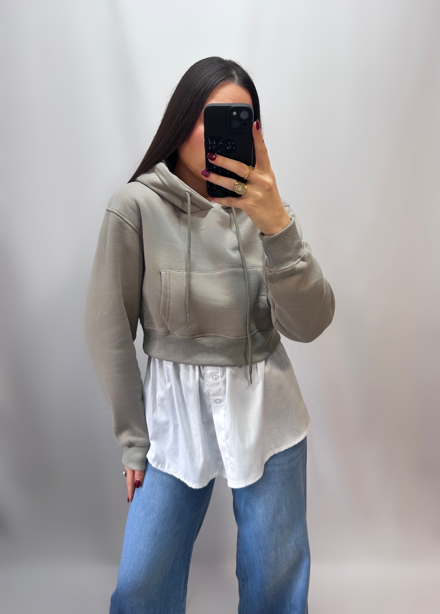 SUDADERA CROP