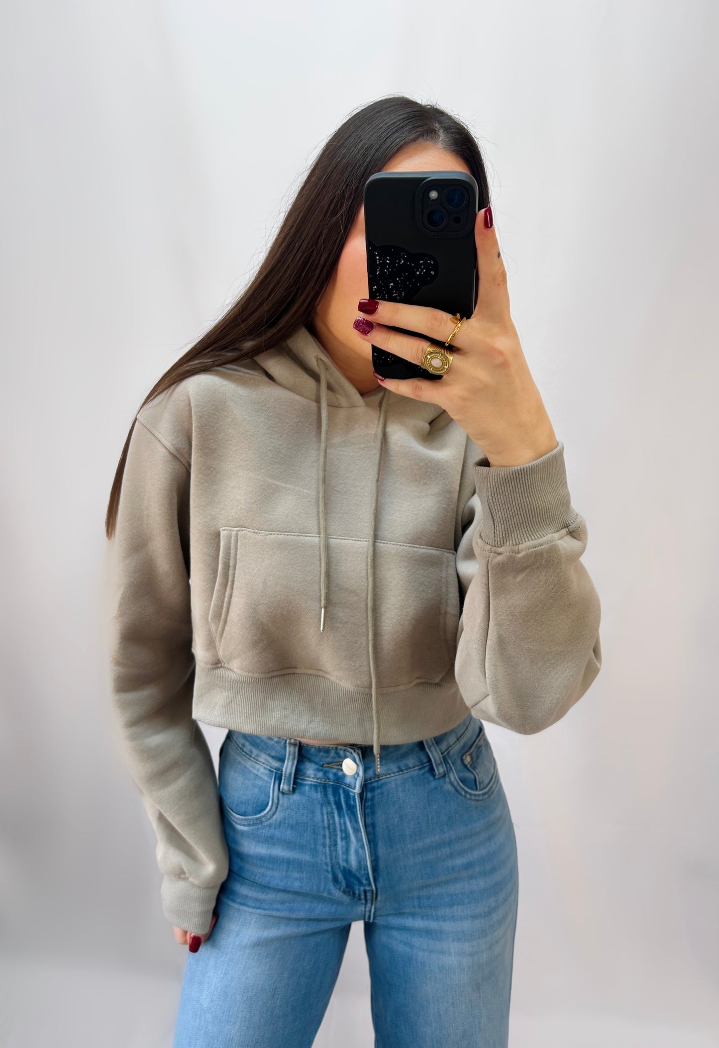 SUDADERA CROP